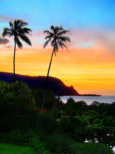 Hanalei sunset from princeville