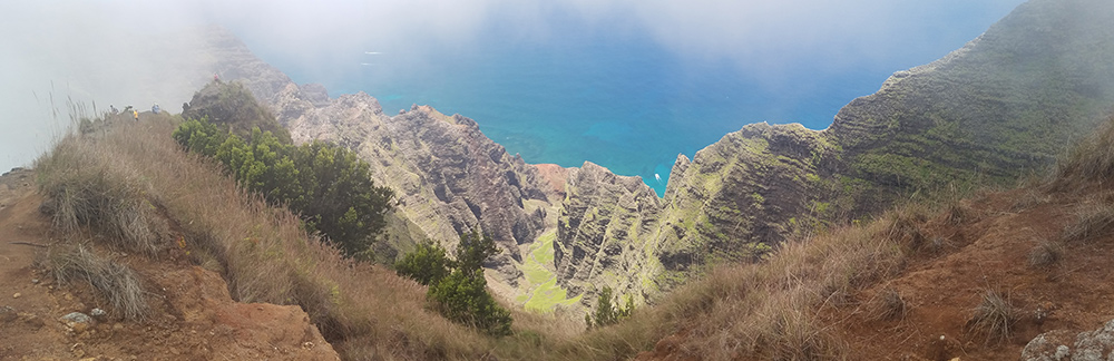panoramic view of the awa awaapuhi valley in kokee state park, Kauai