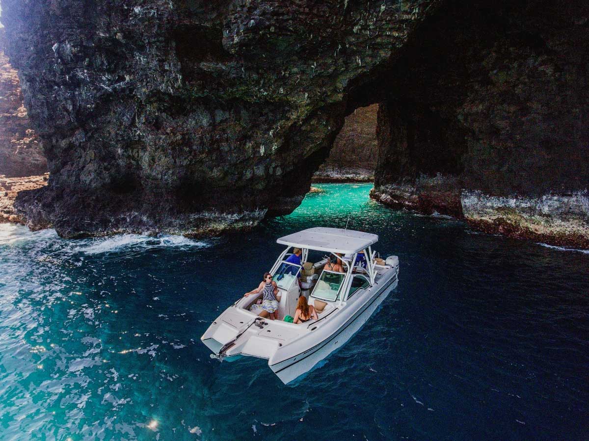 Hawaii Boat in Cave