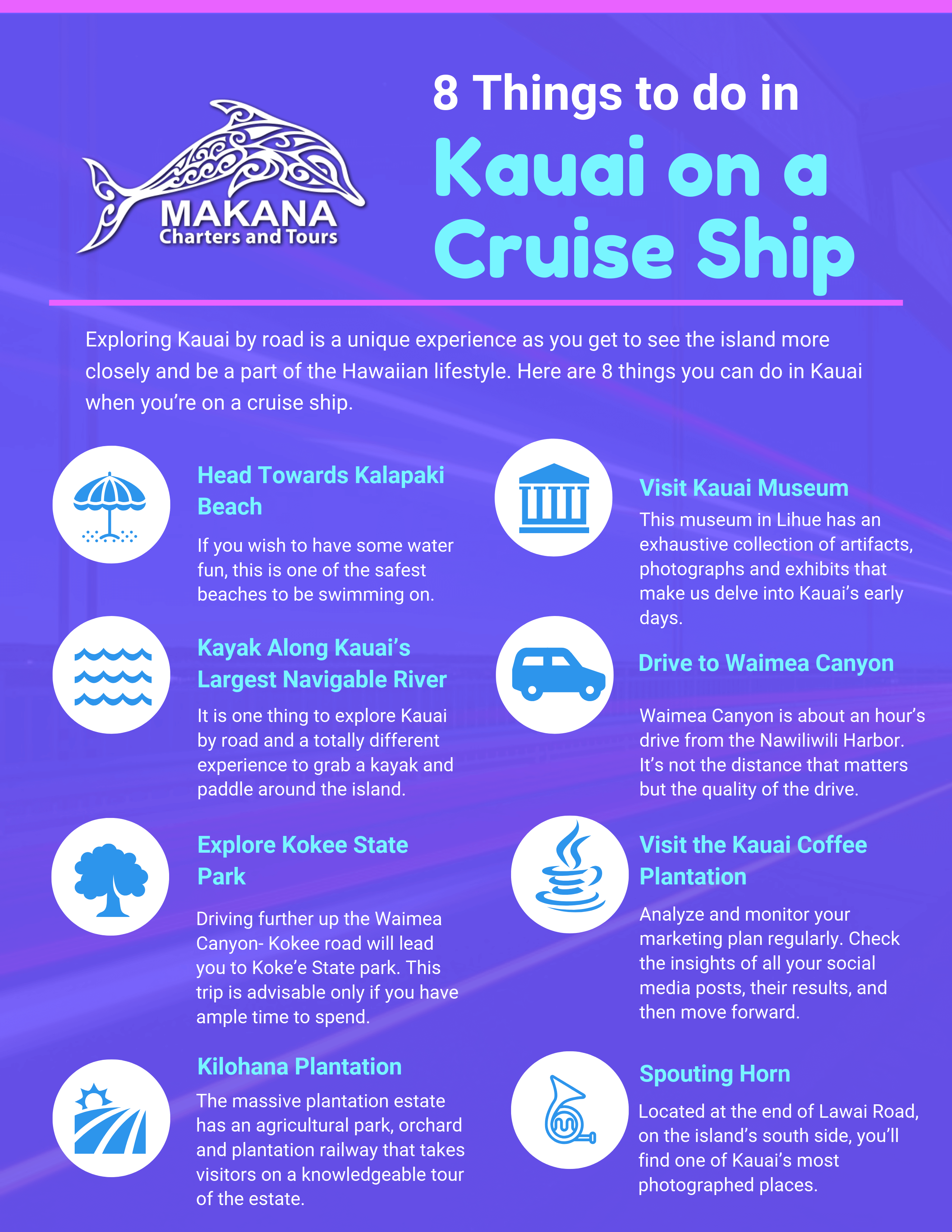 8 Things to do in Kauai on a Cruise Ship [Infographic]