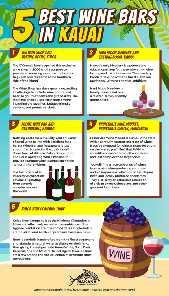  5 Best Wine Bars in Kauai [Infographic]