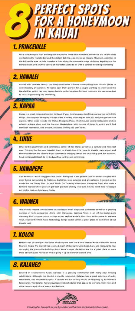 8 Perfect Spots for a Honeymoon in Kauai [Infographic]